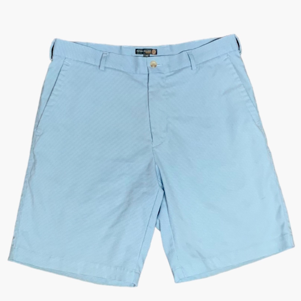 Peter Millar Light Blue Flat Front Shorts